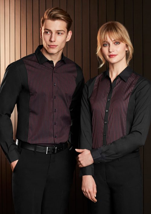 Mens Reno Panel Long Sleeve Shirt/ Biz Collection