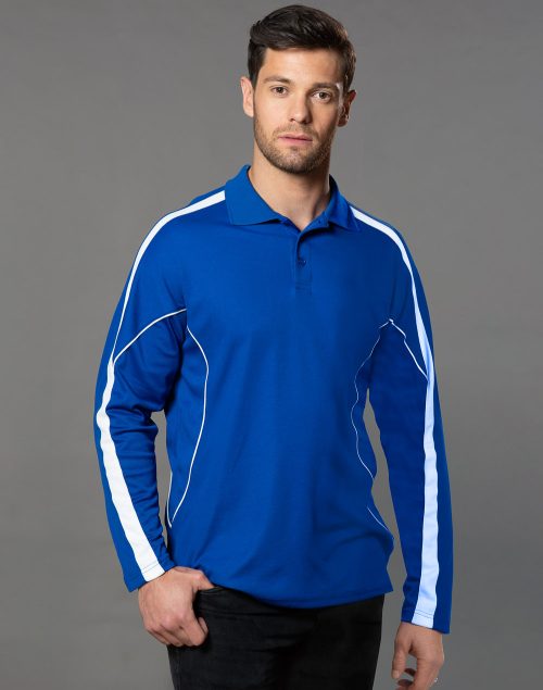 Men's Legend Plus TruDry Fashion Long Sleeve Polo/ Winning Spirit