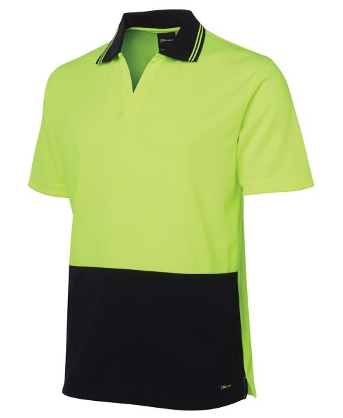 Hi Vis S/S Non Button Polo/ JB's Wear - 6HNB