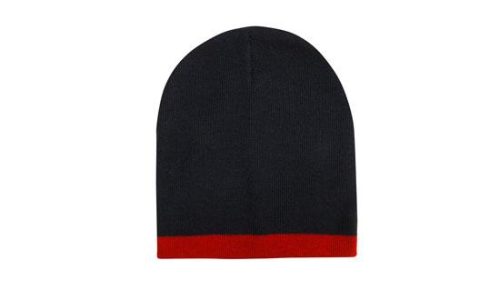 Roll Down Two Tone Acrylic Beanie/Headwear