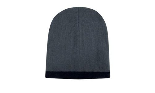 Roll Down Two Tone Acrylic Beanie/Headwear
