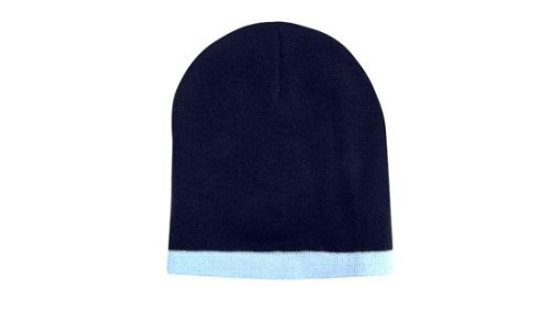 Roll Down Two Tone Acrylic Beanie/Headwear