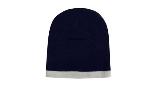 Roll Down Two Tone Acrylic Beanie/Headwear