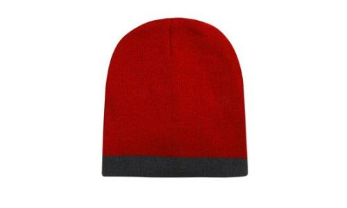 Roll Down Two Tone Acrylic Beanie/Headwear