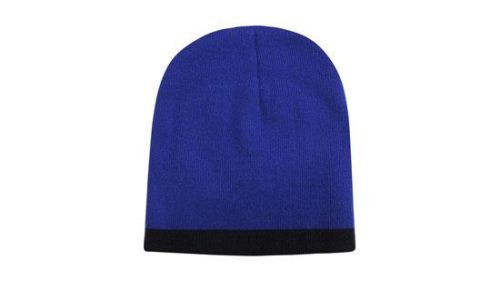 Roll Down Two Tone Acrylic Beanie/Headwear