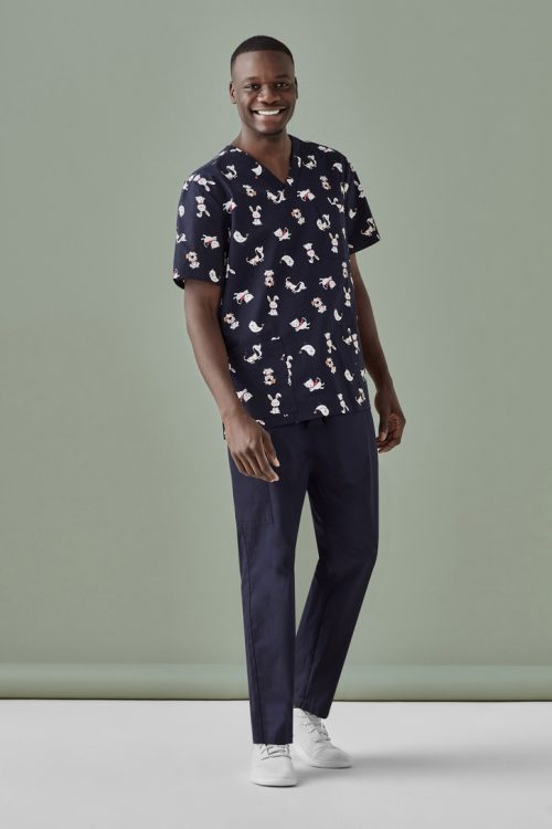 Best Friends Mens Scrub Top/Biz Care